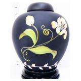 Fenton Dave Fetty monet black ginger jar