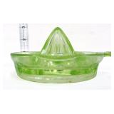 Vntg green depression juicer, glows, see photos