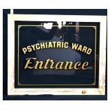 Framed glass Psych Ward window NO SHIPPING