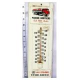 Vntg metal 4.5x14 Milk Hauler adv thermometer