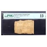 Graded 15 NC 1778 half dollar colonial note