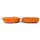 Vintage clay cooker w/ lid see pics