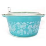 Vntg Pyrex butterprint #473 dish with lid