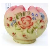 Fenton burmese heirloom roses rose bowl