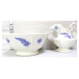 Vintage chelsea blue floral mush set