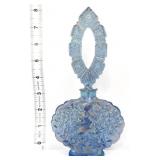 Fenton blue iridescent perfume bottle see pics