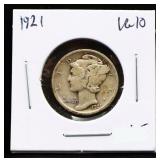 1921 mercury dime