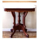 Victorian marble top lamp table