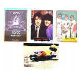Lot of 4 mixed cards, inc ACDC