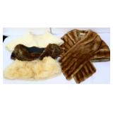 Lot of 4 estate fur stoles