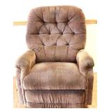 Brown fabric recliner see photos