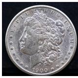 1900S Morgan silver dollar
