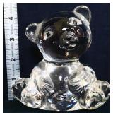 West German lead crystal 4in bear figure