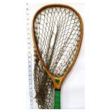 Vntg wood fishing net, see photos