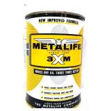 Vntg 1qt Metalife 3XM oil can