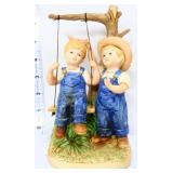 Homco Denim Days children swing figure, as is