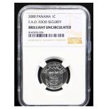 Uncirculated 2000 Panama FAO food security 1c