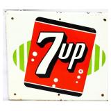 Vntg metal 14x12 7Up sign