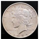 1934D peace dollar