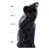 Fenton amethyst 4in cat figure