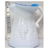 Kanawha blue/white cased 6in grape pitcher