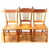 Lot of 3 spindleback chairs see photos
