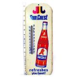 Vntg metal 5.75x15.75 Suncrest adv thermometer