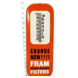 Metal 5.75x16.25 Change Now Fram adv thermomter