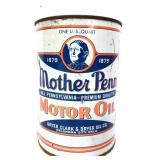 Vntg 1qt Mother Penn Motor Oil can