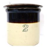 Vntg 2gal pickle crock & a lid