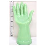 Jadeite glass jewelry hand