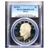 Graded PR69 1972S Eisenhower proof coin