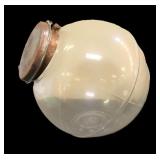 Slanted glass country store counter top jar