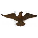 Vntg iron eagle figural wall plaque