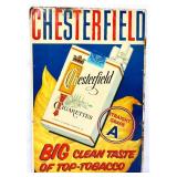 Vntg metal 11.75x17.5 Chesterfield adv sign