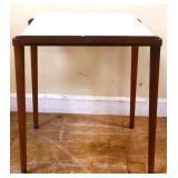 MCM white formica top stand table
