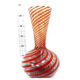Venetian swirl 5.5in art glass vase