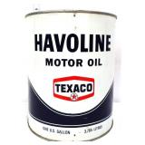 Vntg 1gal Texaco Havoline Motor Oil can