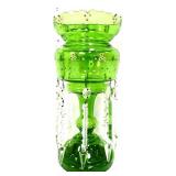 Vntg green bohemian mantle lustre w/ glass prisms