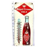 Vntg metal 6x13.5 Royal Crown Cola thermometer