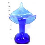 Cobalt art glass 9in jack in pulpit vase