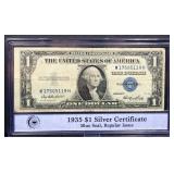 1935 blue seal $1 silver certificate