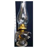 Vintage clear glass finger oil lamp