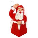 Vtg plastic Santa in chimney candy container