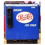 Vntg Pepsi Model A-55 cooler, works, cord frayed