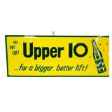 Vntg metal 29.75x11.75 Upper 10 soda sign