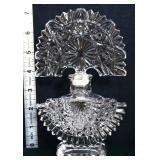 Vntg clear glass perfume bottle with stopper