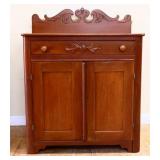 Vintage wash stand with gallery back see photos