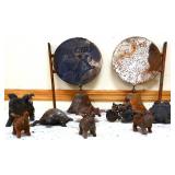 Mixed lot of cast iron items see photos
