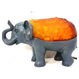 Elephant figural night light w/ amber shade